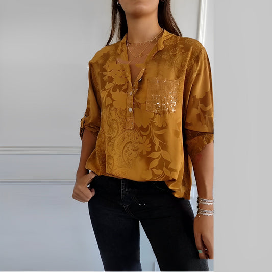 Wenda - Elegante Sommerbluse mit Muster für Frauen