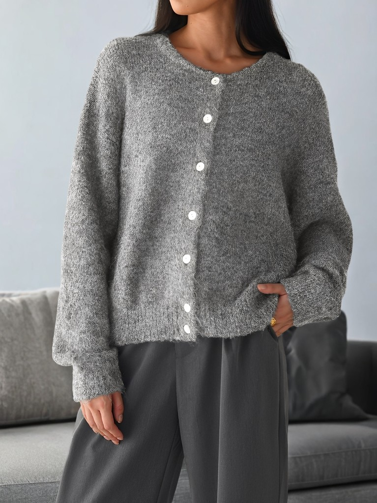 Rowena - klasyczny wełniany płaszcz z guzikami dla kobiet