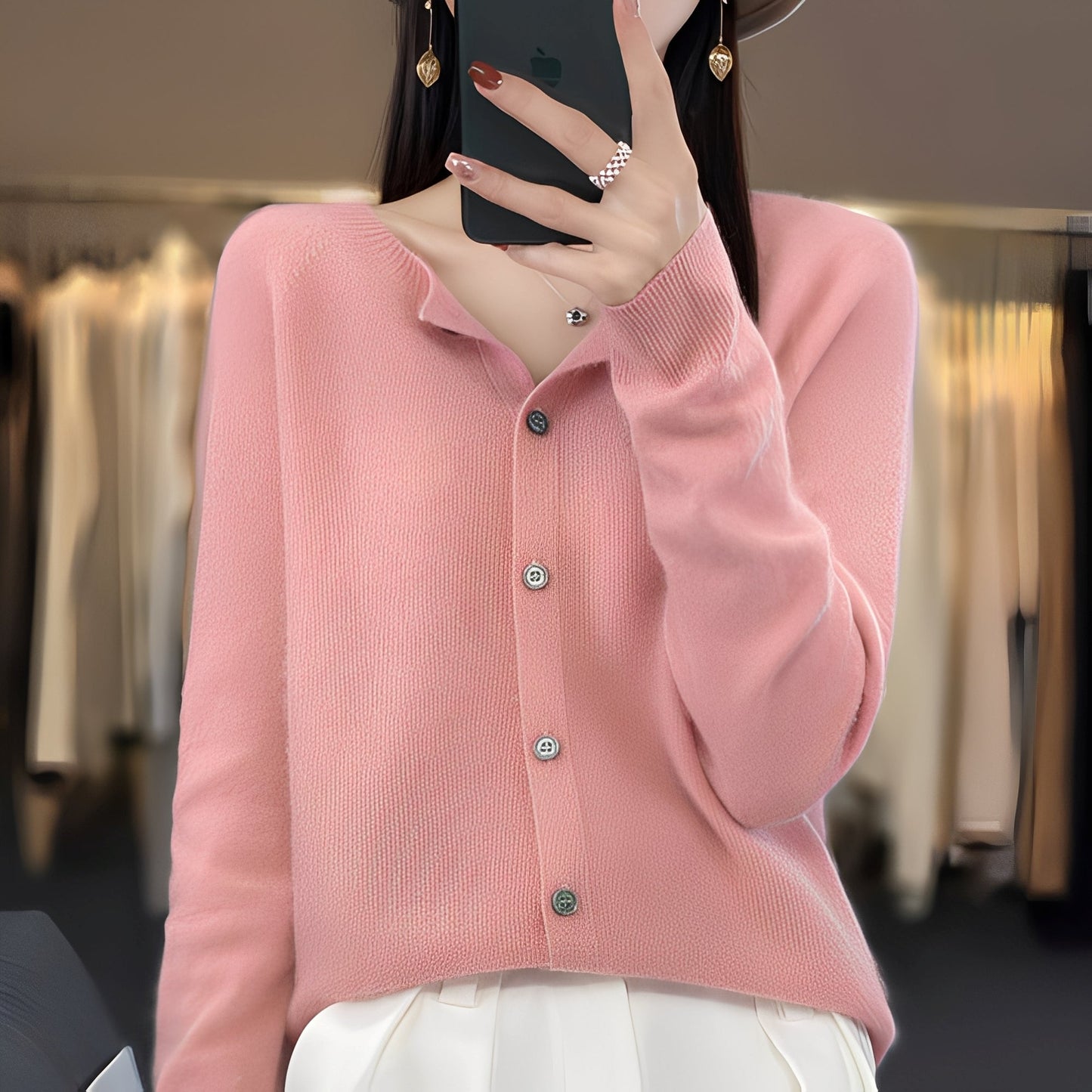 Haydée - Módní dámský kardigan s knoflíky