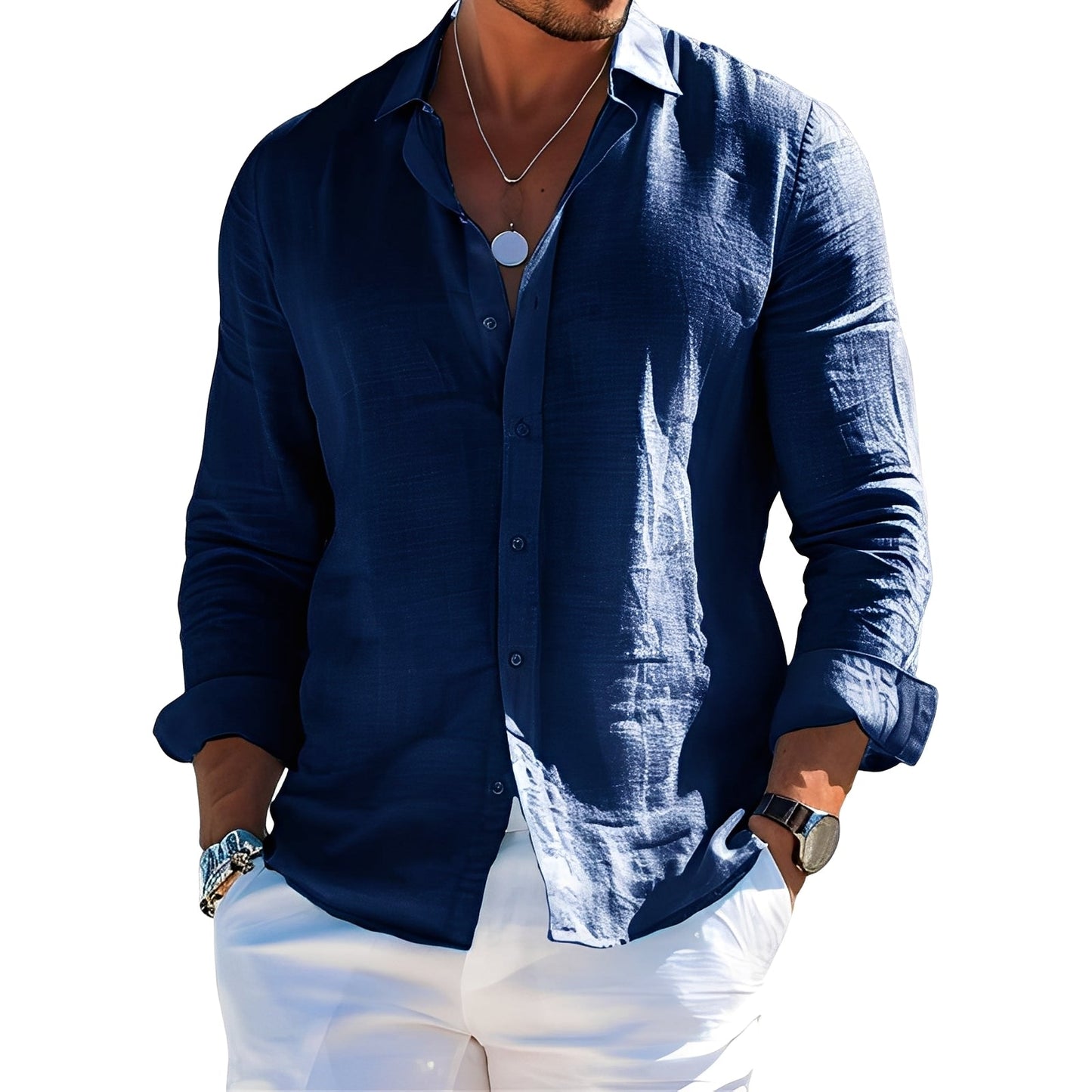 Félicien - Klassisches Herren-Langarm-Poloshirt