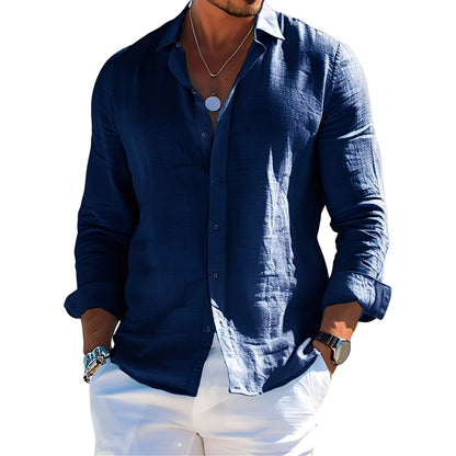 Félicien - Klassisches Herren-Langarm-Poloshirt