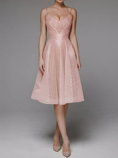 Anabelle - Elegancka damska sukienka bez rękawów na ramiączkach