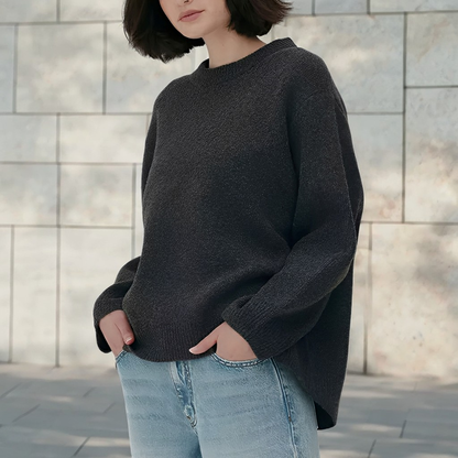 Shanelle - Klasyczny damski sweter z okrągłym dekoltem