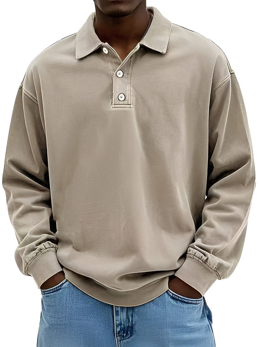 Clayton - Klassisches Langarm-Herren-Poloshirt