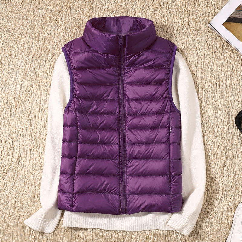 Azalee - Light, loose, quilted down vest for women