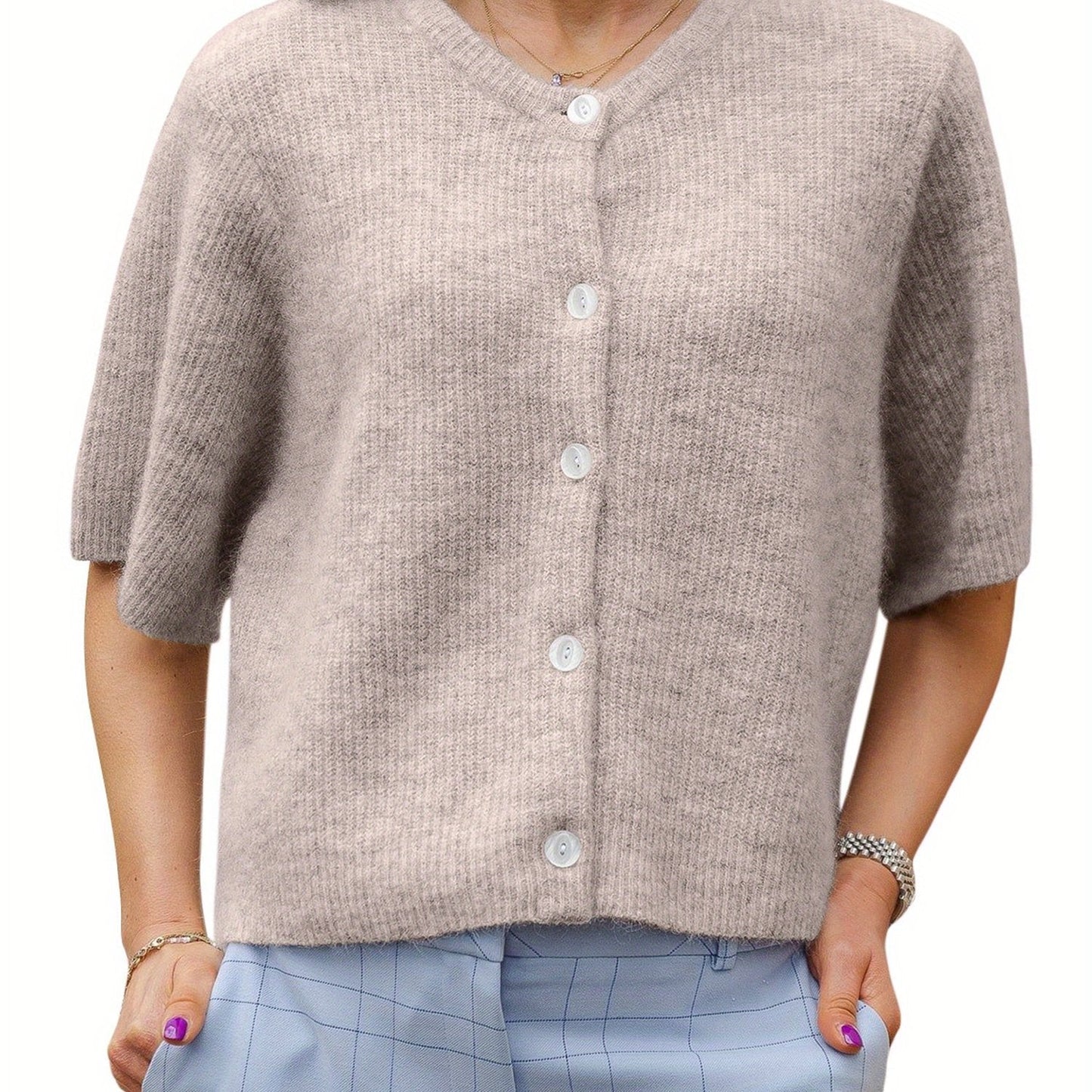 Margie - Legerer Cardigan mit kurzen Ärmeln für Damen