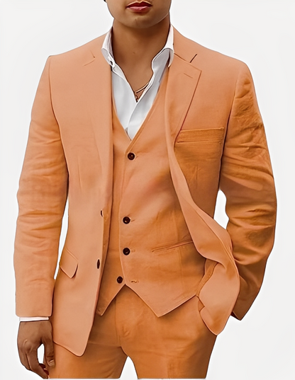 Beckham - Stylish men's linen set in three pieces