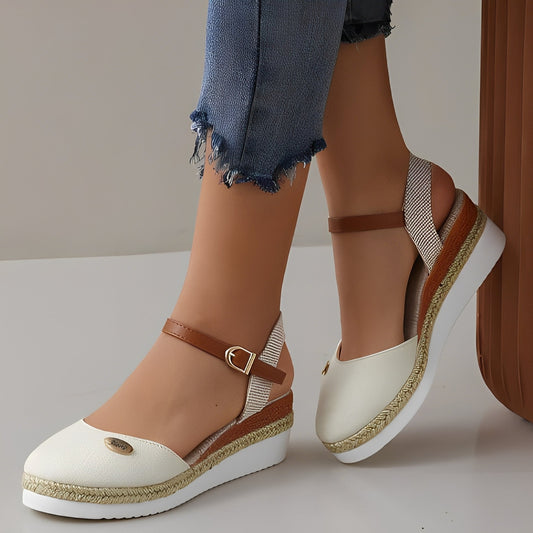Elinor - Bequeme Hanf-Keilsandalen für Damen