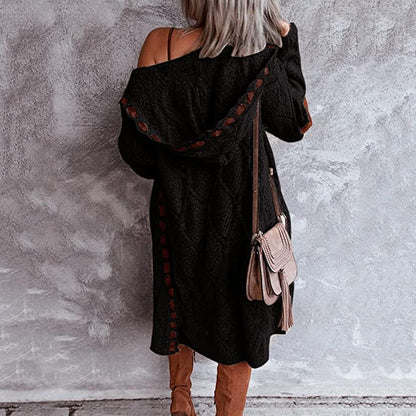 Alana - Schicker Langer Kapuzen-Cardigan