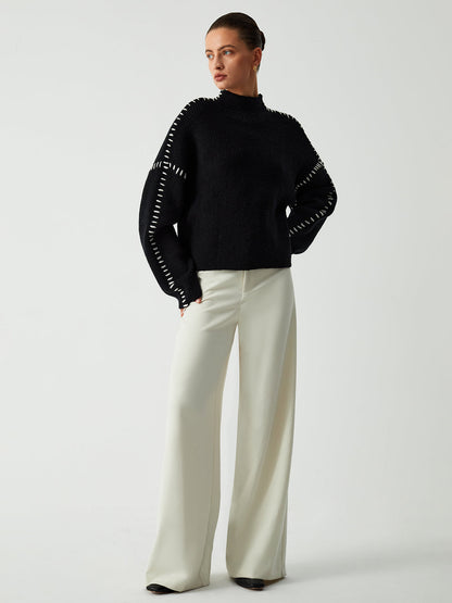 Theresa – Lässiger, lockerer Rollkragenpullover