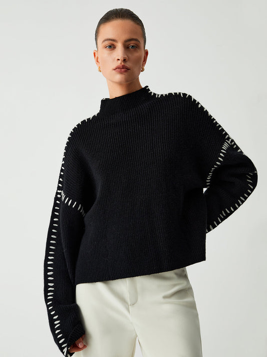 Theresa – Lässiger, lockerer Rollkragenpullover
