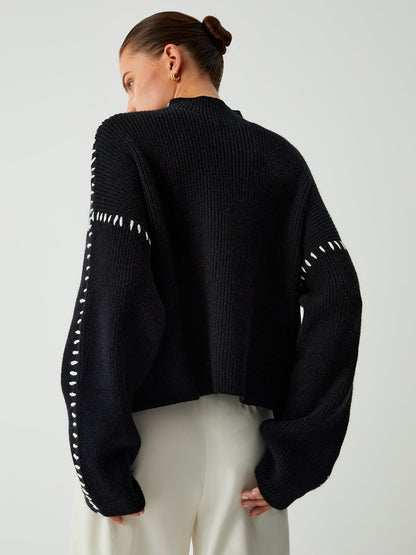 Theresa – Lässiger, lockerer Rollkragenpullover