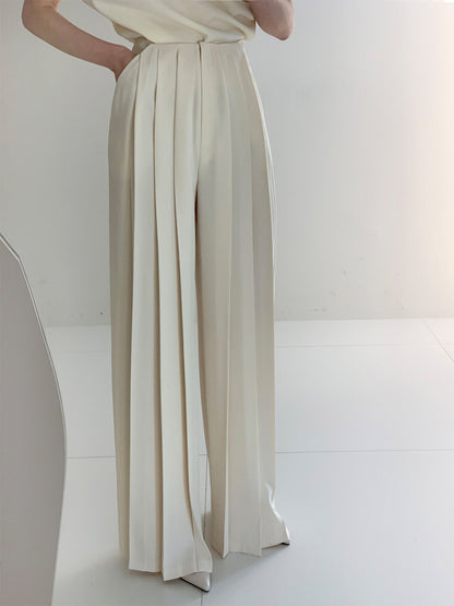 Marlene – Plissee-Hose mit hohem Bund