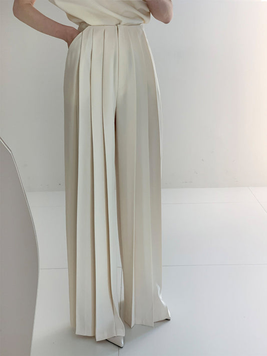 Marlene – Plissee-Hose mit hohem Bund
