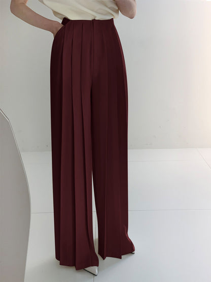 Marlene – Plissee-Hose mit hohem Bund