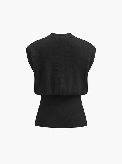 Annalena – Vest with V-neck and buttons