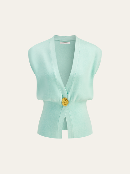 Annalena – Vest with V-neck and buttons