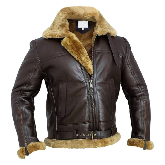 Benjamín - Lockere Bomberjacke aus Schaffell-Leder