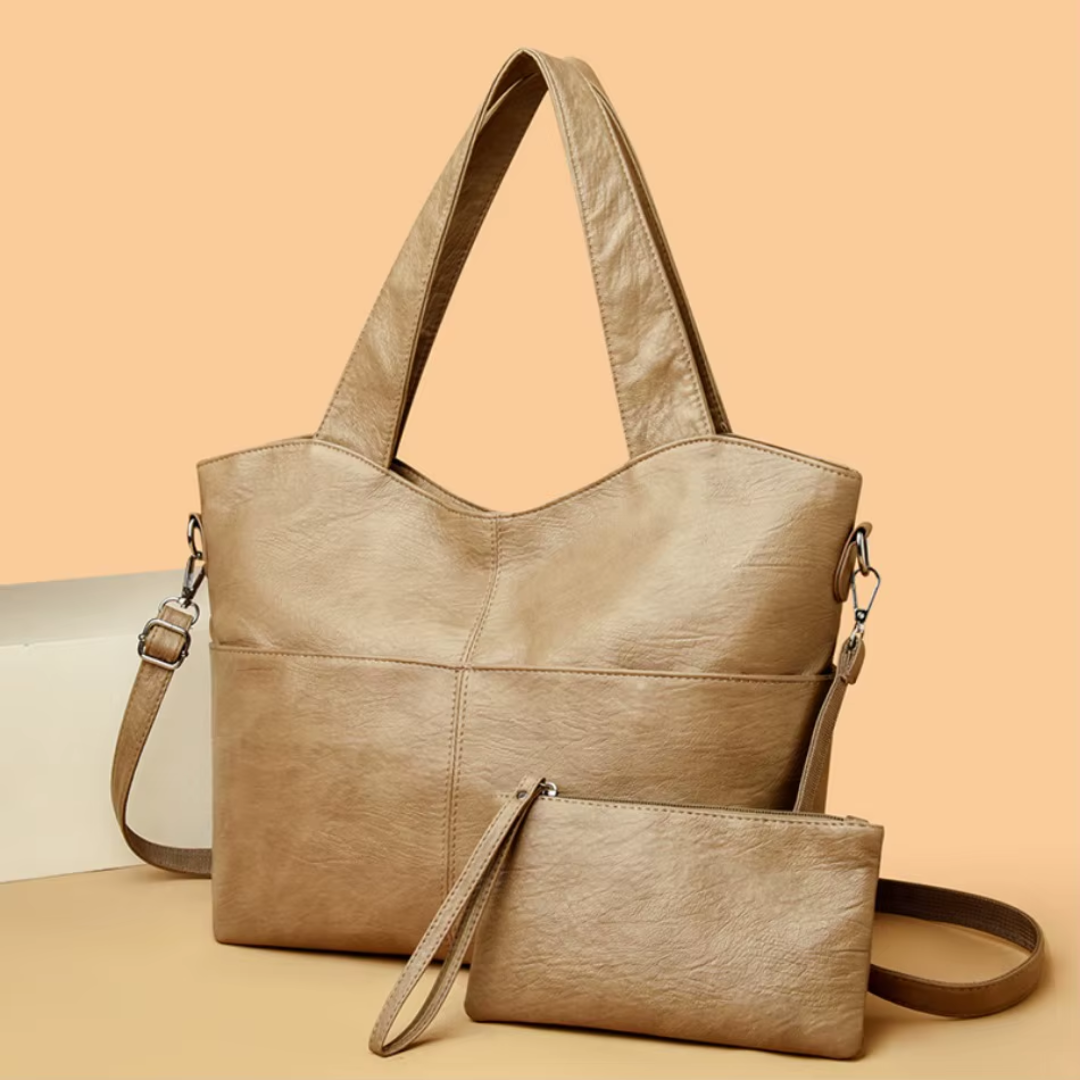 Gabbie – Elegante strukturierte Tasche mit doppeltem Schulterriemen