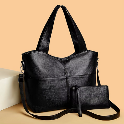 Gabbie – Elegante strukturierte Tasche mit doppeltem Schulterriemen