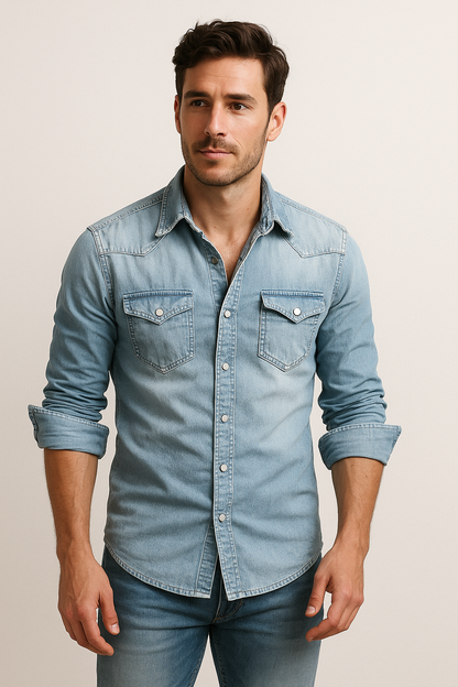 Maxime - Lockeres Jeanshemd für Herren