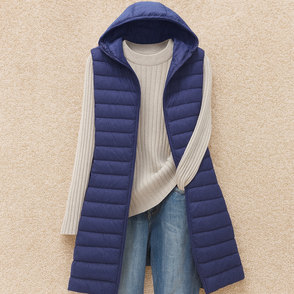 Joelle - Trendy long quilted women's vest