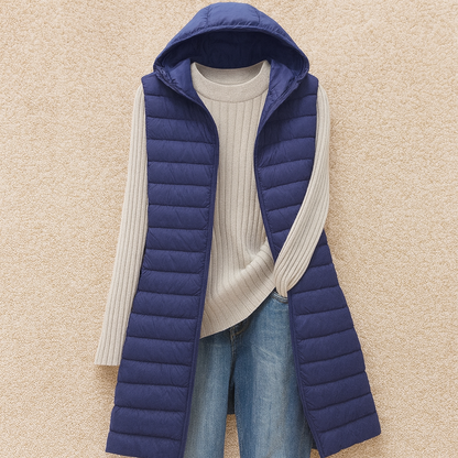 Joelle - Trendy long quilted women's vest