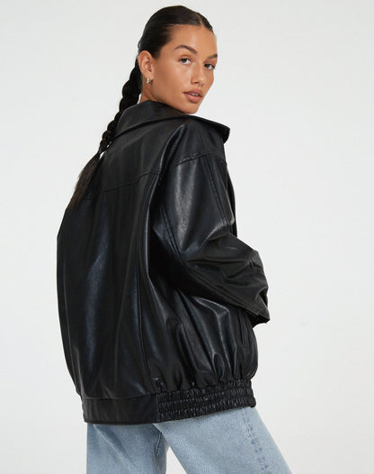 Anouk – Weite Damen-Lederjacke
