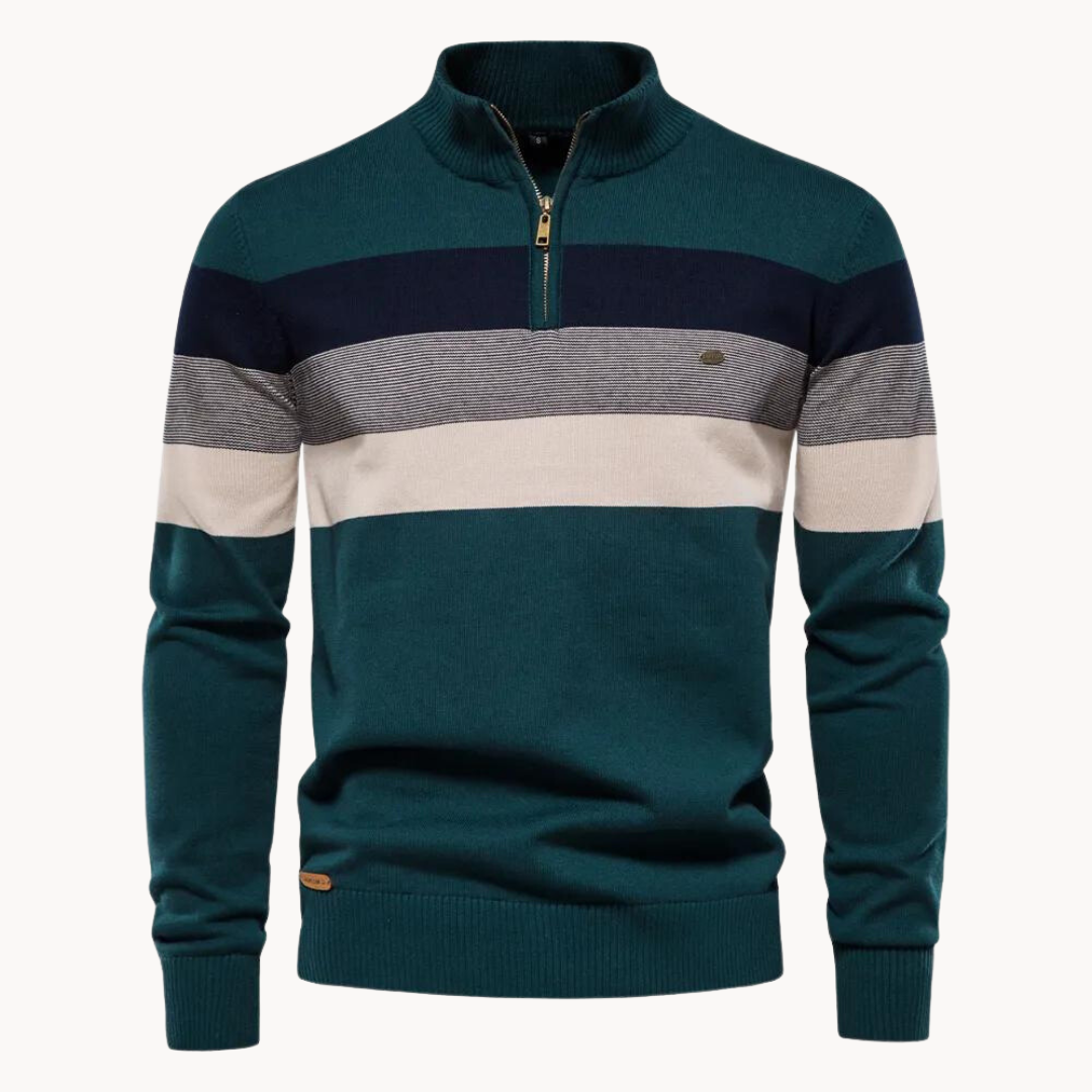 Rook - Herrenpullover mit Reißverschluss am Kragen