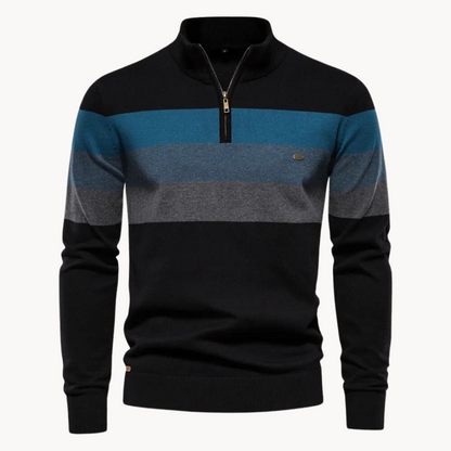 Rook - Herrenpullover mit Reißverschluss am Kragen