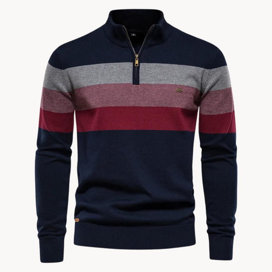 Rook - Herrenpullover mit Reißverschluss am Kragen