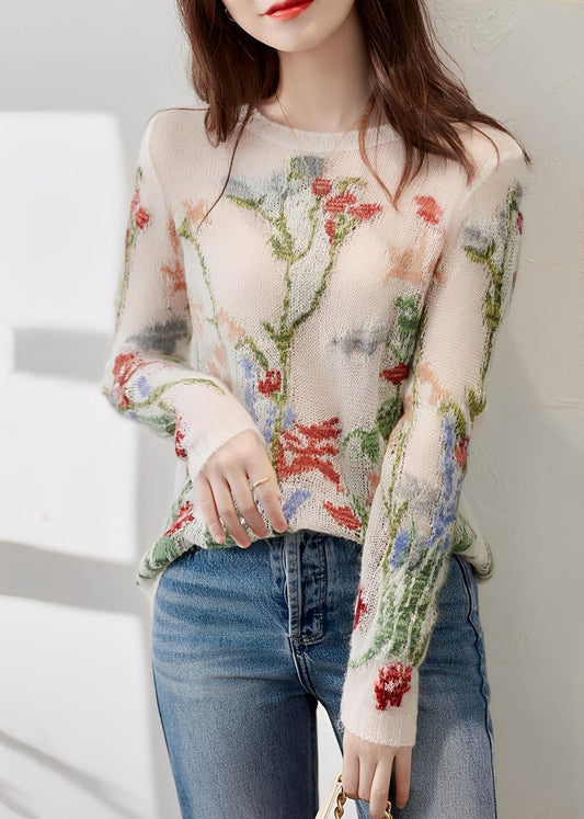 Gisselle - Schicker Damenpullover mit Blumen
