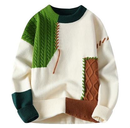 Timo – Men's Patchwork Knit Sweater
