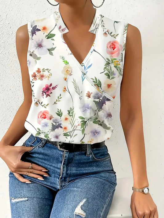 Lorna - Damen-Sommertop mit Blumenmuster