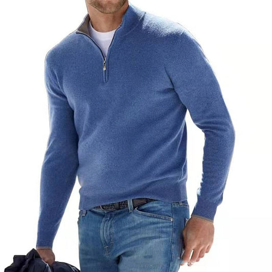Franco - V-Ausschnitt Pullover mit Zipper