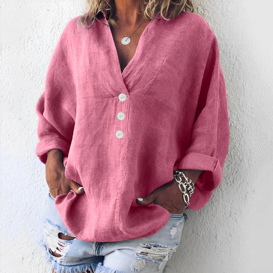Pamella - Trendiges, locker geschnittenes Langarmshirt