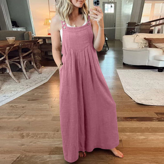 Maryann - Luftiger Damen-Leinenjumpsuit