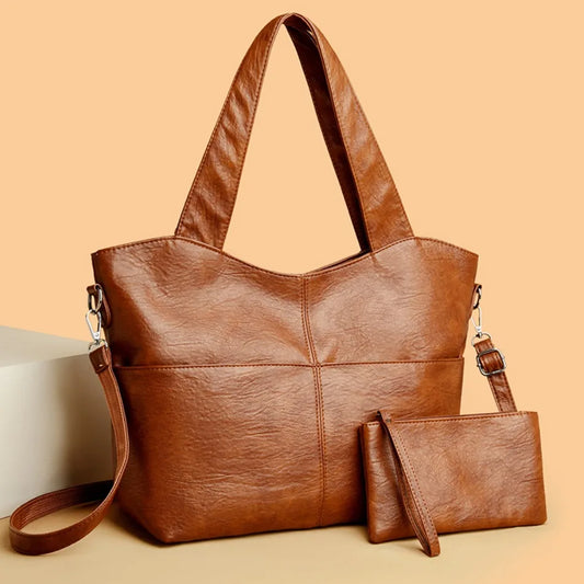 Gabbie – Elegante strukturierte Tasche mit doppeltem Schulterriemen