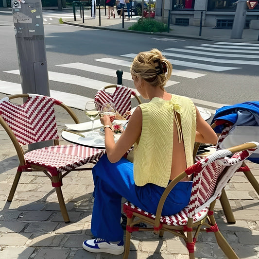 Edwena - Stricktop mit Schnürung hinten für Damen