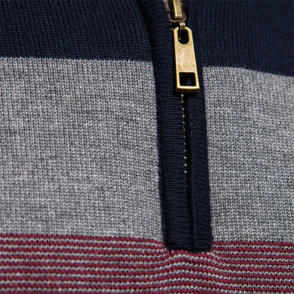 Rook - Herrenpullover mit Reißverschluss am Kragen