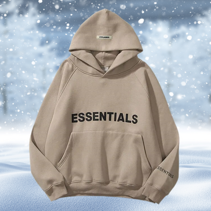 Essentielle - Weiter Kapuzenpullover mit Grafikdruck