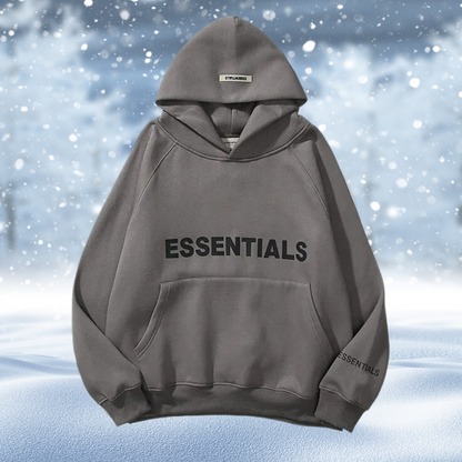 Essentials - Locker geschnittener Kapuzenpullover mit Motiv