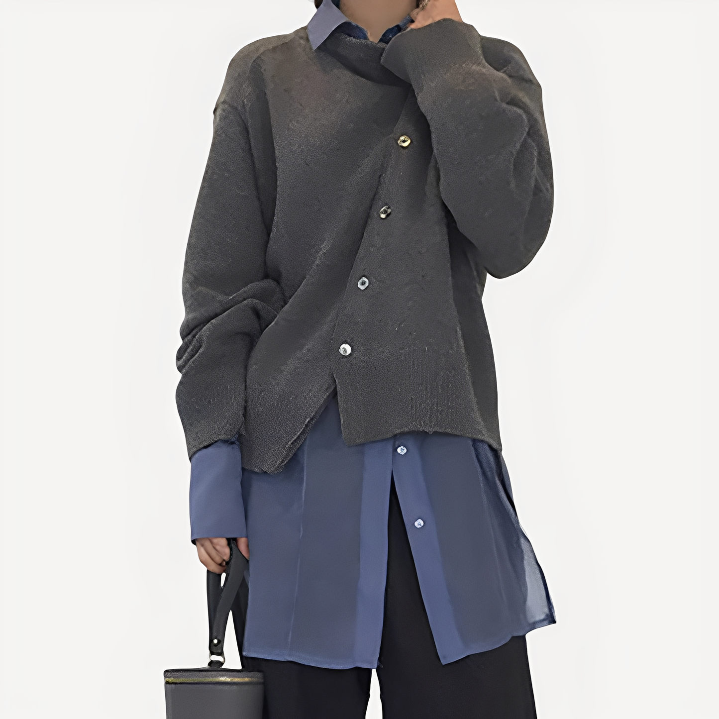 Susanne - stylowy i wygodny sweter narzutka z dzianiny