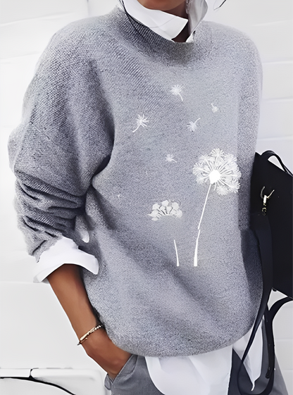 Milly - Stilvoller, locker geschnittener Damenpullover mit Muster