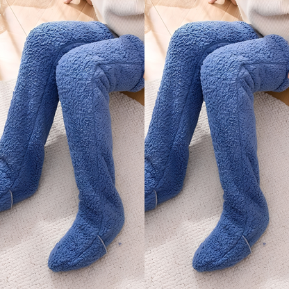 Camellia - Warm, over-the-knee winter socks for women