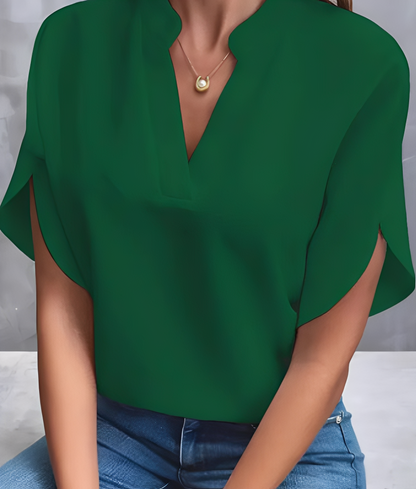 Chantelle - Prosta damska bluzka z dekoltem w serek