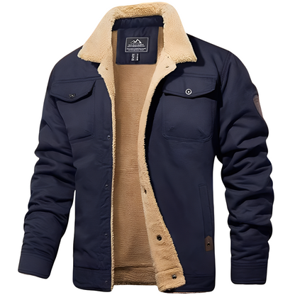 Joshua - Moderne, warme Herrenjacke mit Sherpa-Futter