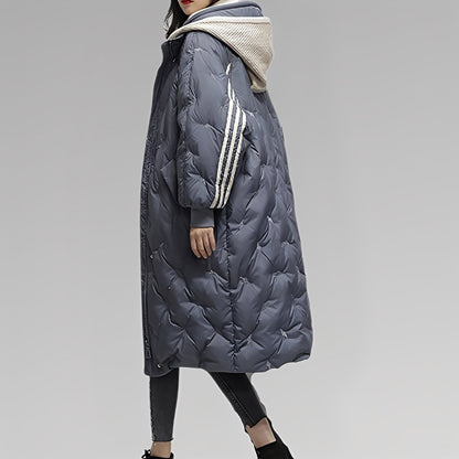 Tiril – damski długi płaszcz puchowy