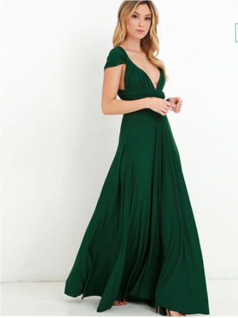 Lyla – Langes sexy Kleid mit V-Ausschnitt