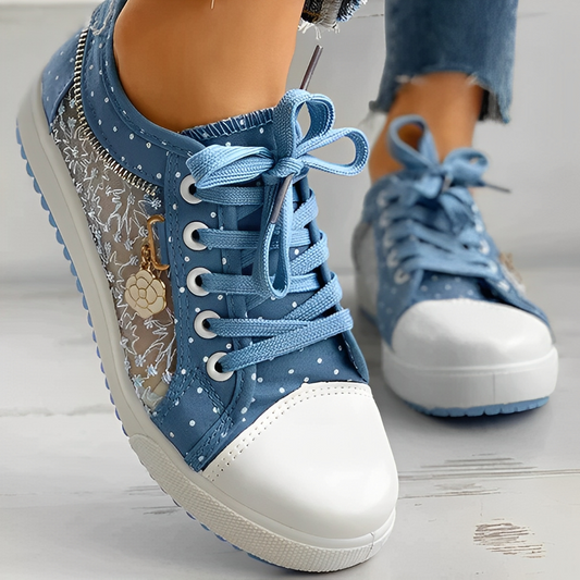 Desiree - Bequeme flache Damen-Sneaker aus Mesh